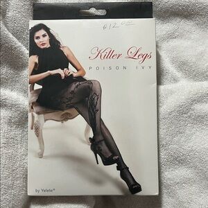 Killer Legs Black Lace Tights in Style Poison Ivy